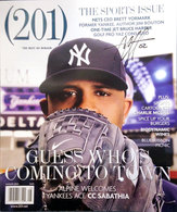 (201) Magazine (August 2009 issue) with cover signed by New York Yankee CC Sabathia