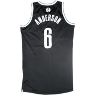 Alan Anderson Jersey - Brooklyn Nets 2013-2014 Season Game Used #6 Black and White Jersey () (XL) (BKN00644)