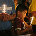 A vigil at the Cathedral Guadalupe in Dallas on Friday night.