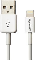 AmazonBasics - Cable de conexión (certificación Apple, conector Lightning a USB, 0,9 m), color blanco