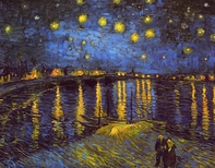 Van Gogh Starry Night Over the Rhone, Wooden Jigsaw Puzzle