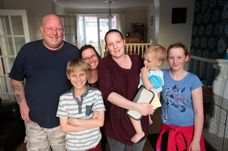 Chronicle wedding winner Sophie Baird from Willington Quay with mum and dad Stephen and Anne Marie sister Alaisha brother Lewis and son Joshua