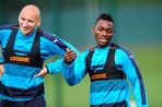 Christian Atsu during the Newcastle United training session
