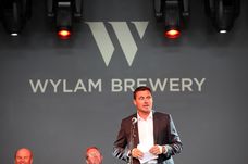 Steve Harper at the drinks reception at Wylam Brewery Exhibition Park, Newcastle