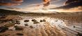 Dunstanburgh beach sunset by Ivor Miller