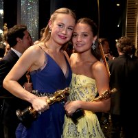 Brie Larson and Alicia Vikander at The 88th Annual Academy Awards (2016)