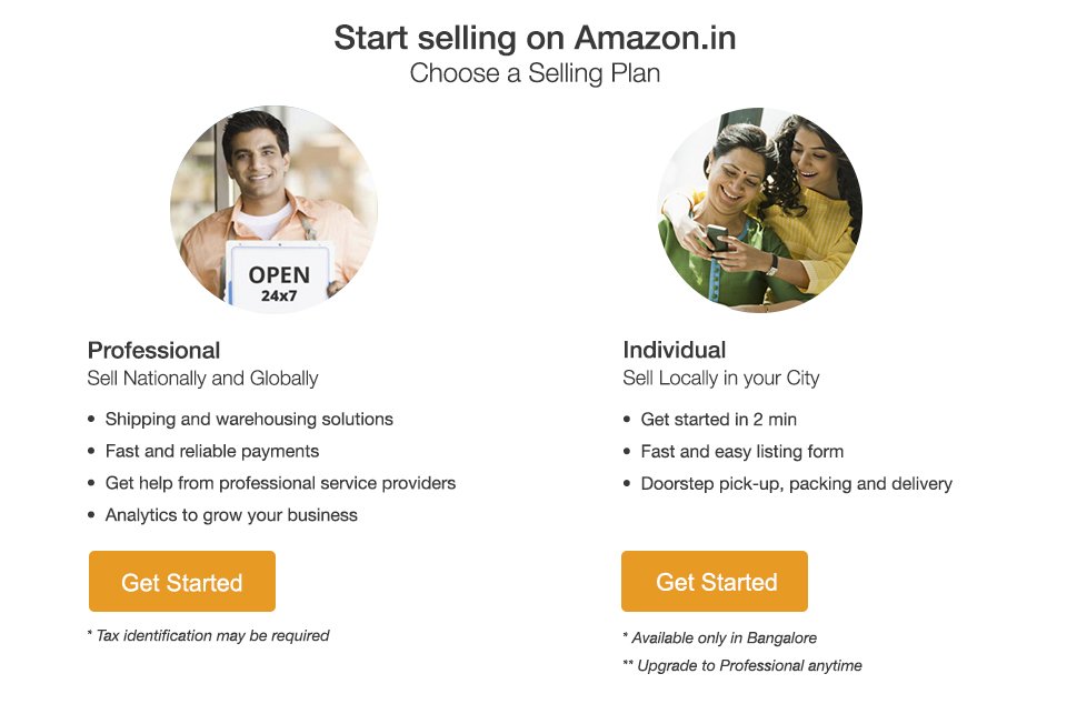 Start selling on Amazon