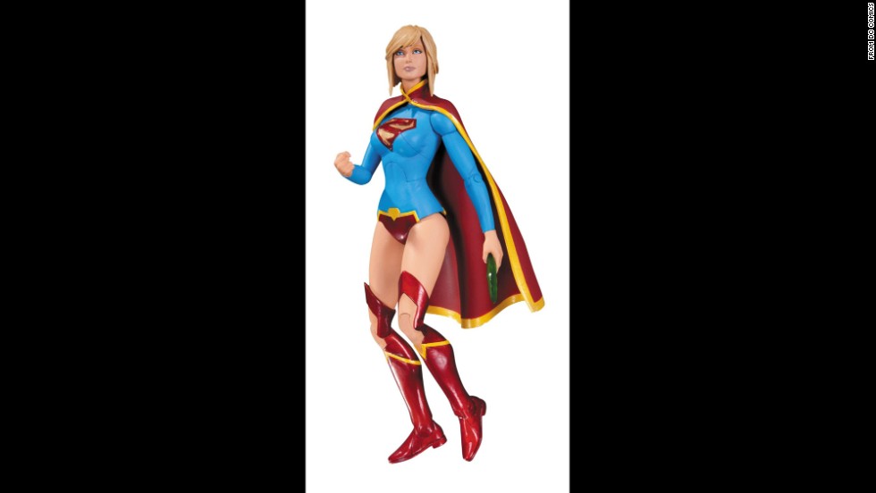 DC Comic&#39;s Super Girl is a woman of action in her colorful getup. She may have forgotten her pants after changing in the phone booth, though.
