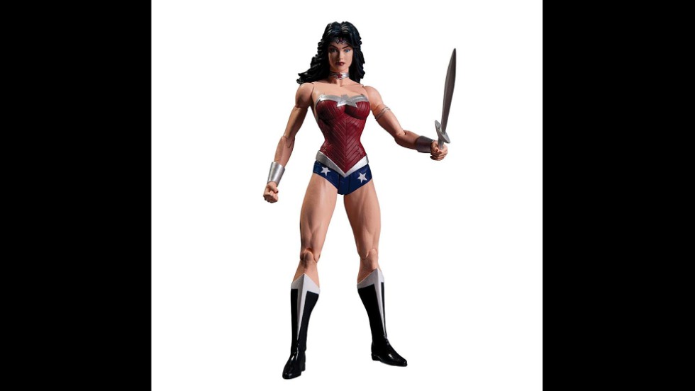 This action figure portrays Amazonian princess Wonder Woman as muscular, strong and bold. The bustier and briefs ensemble harks back to the classic costume from the &#39;70s Lynda Carter television series. The latest &lt;a href=&quot;http://www.cnn.com/2014/07/28/showbiz/movies/wonder-woman-gal-gadot-photo-batman-v-superman/&quot;&gt;big-screen&lt;/a&gt; Wonder Woman&#39;s look stirred some controversy when a mockup was released last summer.