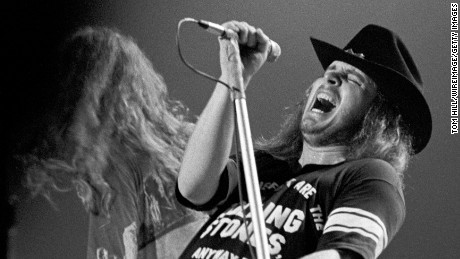 Ronnie Van Zant of Lynyrd Skynyrd during Lynyrd Skynyrd in Concert at the Omni Coliseum in Atlanta - July 5, 1975 at Omni Coliseum in Atlanta, Georgia, United States. (Photo by Tom Hill/WireImage)