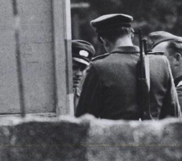 Guards at the Berlin Wall