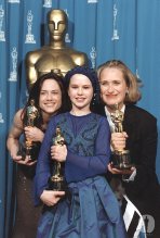 Holly Hunter, Jane Campion, and Anna Paquin at The 66th Annual Academy Awards (1994)