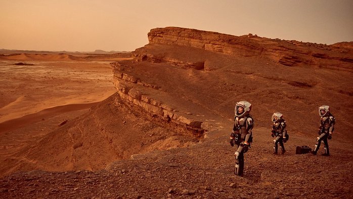 Ben Cotton, Clémentine Poidatz, and Jihae in Mars (2016)
