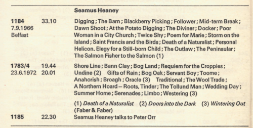 Heaney Catalogue