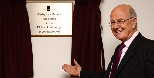 Lord Judge opening Derby Law School