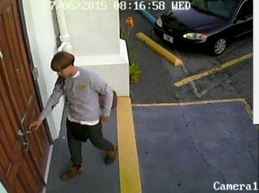 CCTV footage released by the Charleston Police Department of a suspect wanted in connection with the shooting of several people at Emanuel African Methodist Episcopal Church, June 6, 2015. 