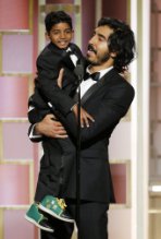 Dev Patel and Sunny Pawar at an event for The 74th Golden Globe Awards (2017)