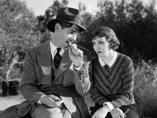 Clark Gable and Claudette Colbert in Es geschah in einer Nacht (1934)
