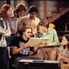 Mila Kunis, Ashton Kutcher, Danny Masterson, Wilmer Valderrama, Topher Grace, and Laura Prepon in That '70s Show (1998)