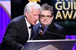 Mandatory Credit: Photo by Buchan/Variety/REX/Shutterstock (8412989c)
James Woods and Patton Oswalt
Writers Guild Awards, Show, Los Angeles, USA - 19 Feb 2017