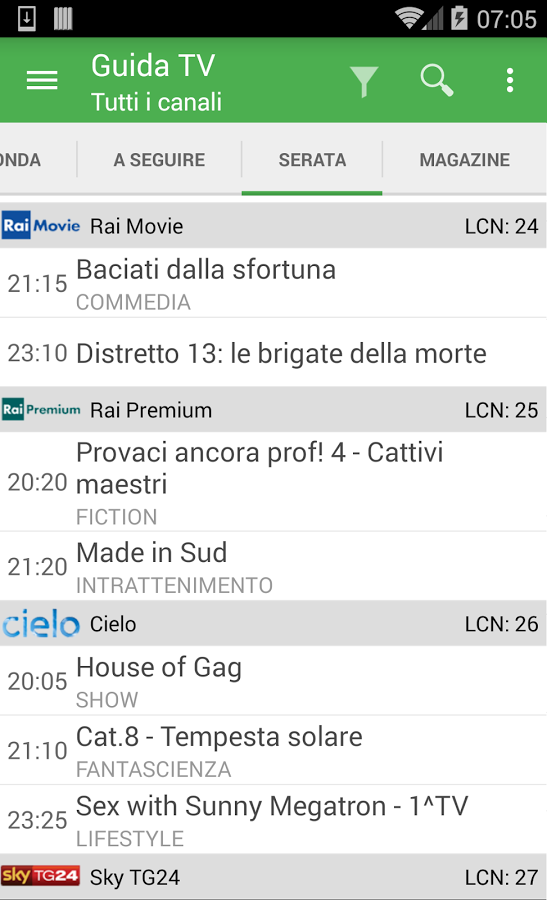    TV Guide Italy FREE- screenshot  