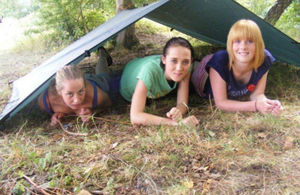 NCS volunteers camping. Picture: National Citizen Service