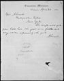Telegram from President Abraham Lincoln to Mrs. Lincoln, Responding to her Request for a $50 Draft and News of their... - NARA - 301639.jpg