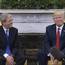 President Donald Trump meets Italian Prime Minister Paolo Gentiloni in the White House (AP Photo/Susan Walsh)