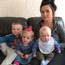 Amanda Barnes with her three kids (ages 2, 1 and four months)