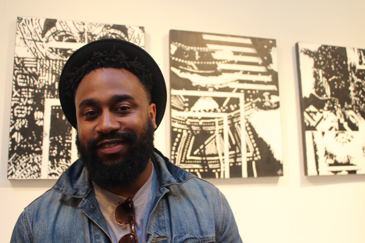 Charles Jean-Pierre at the opening of Black Magic: AfroPasts/AfroFutures (Photo: Antoinette Isama)