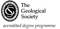 BSc (Hons) Geology accredited by The Geological Society