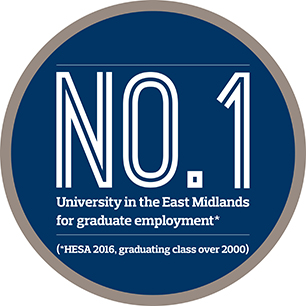 number 1 university in the East Midlands for graduate employment