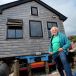 Breanndán Ó Beaglaoich outside the house he built on a truck in Baile na bPoc. Locals in the west Kerry Gaeltacht are finding it almost impossible to get planning permission. Photograph: Domnick Walsh