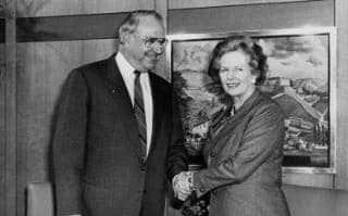 Kohl with former Prime Minister Margaret Thatcher in 1986