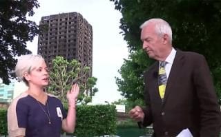 Lily Allen is interviewed by Jon Snow on Channel 4 news