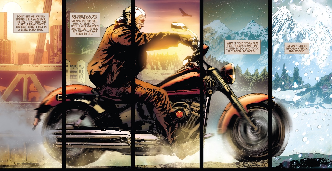 Best panels Ive read today courtesy of Old Man Logan #5 by Jeff Lemire and Andrea Sorrentino.