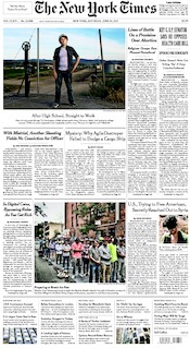 New York Times Front Page