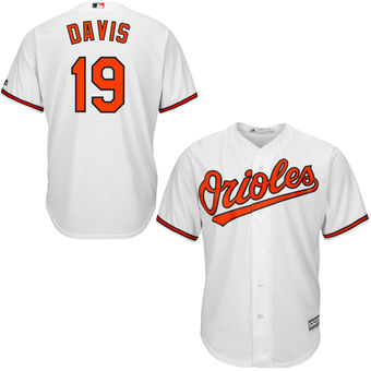 Men's Baltimore Orioles Chris Davis Majestic White Home Cool Base Player Jersey