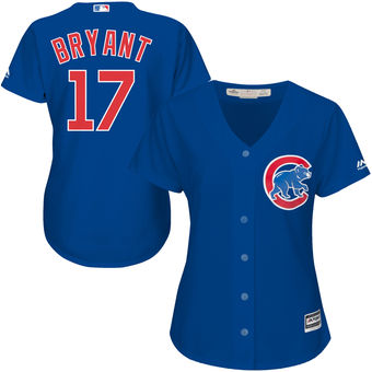 Women's Chicago Cubs Kris Bryant Majestic Royal Alternate Cool Base Player Jersey