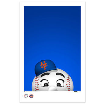 New York Mets Mr Met 11" x 17" Minimalist Mascot Art Poster