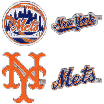 New York Mets Cooperstown Collection 4 Pin Set