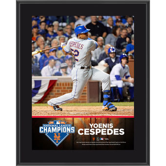 New York Mets Yoenis Cespedes Fanatics Authentic 2015 MLB National League Champions 10.5" x 13" Sublimated Plaque