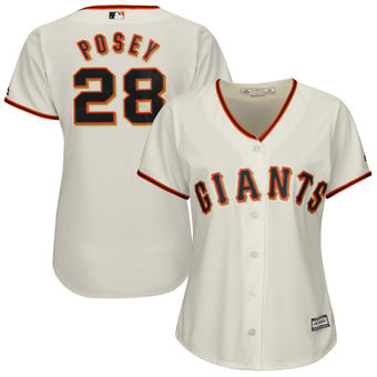 Women's San Francisco Giants Buster Posey Majestic Cream Alternate Cool Base Player Jersey