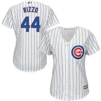 Women's Chicago Cubs Anthony Rizzo Majestic White Home Cool Base Player Jersey