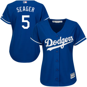 Women's Los Angeles Dodgers Corey Seager Majestic Royal Cool Base Player Jersey