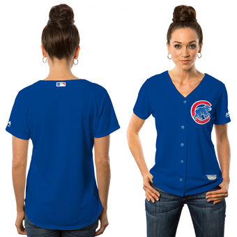Women's Chicago Cubs Majestic Royal Alternate Cool Base Jersey
