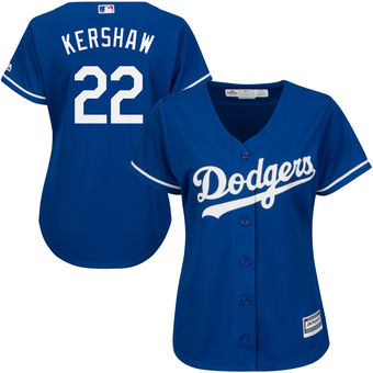 Women's Los Angeles Dodgers Clayton Kershaw Majestic Royal Alternate Cool Base Player Jersey