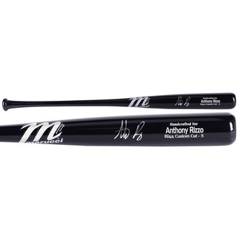 Autographed Chicago Cubs Anthony Rizzo Fanatics Authentic Black Marucci Game Model Bat