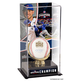 Chicago Cubs Kris Bryant Fanatics Authentic 2016 MLB World Series Champions Autographed World Series Logo Baseball and Baseball Display Case with Image