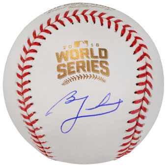 Chicago Cubs Ben Zobrist Fanatics Authentic 2016 MLB World Series Champions Autographed World Series Logo Baseball
